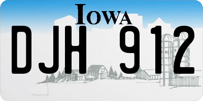 IA license plate DJH912