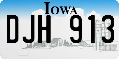 IA license plate DJH913