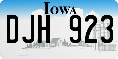 IA license plate DJH923