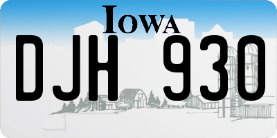 IA license plate DJH930