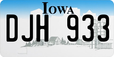 IA license plate DJH933