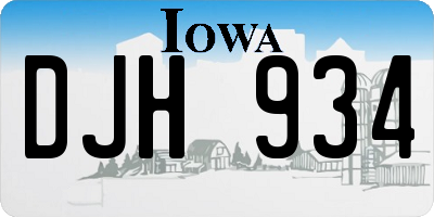 IA license plate DJH934
