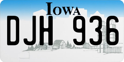IA license plate DJH936