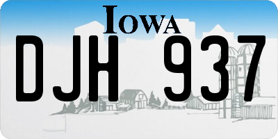 IA license plate DJH937