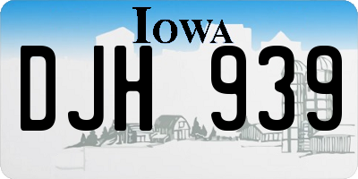 IA license plate DJH939