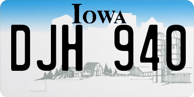 IA license plate DJH940