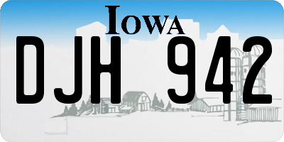 IA license plate DJH942