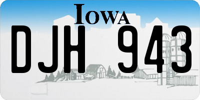 IA license plate DJH943