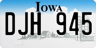 IA license plate DJH945