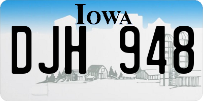IA license plate DJH948