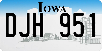 IA license plate DJH951