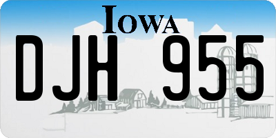 IA license plate DJH955