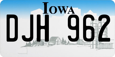 IA license plate DJH962