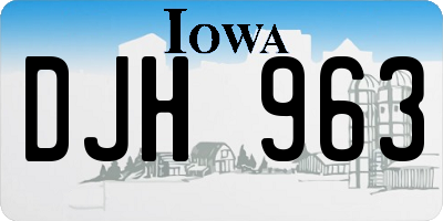 IA license plate DJH963