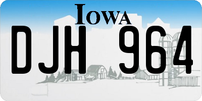IA license plate DJH964