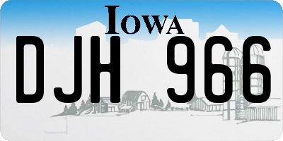 IA license plate DJH966