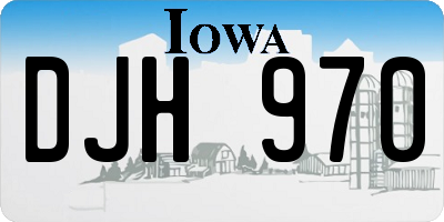IA license plate DJH970