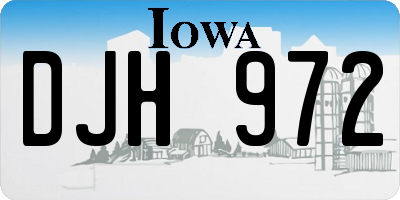 IA license plate DJH972