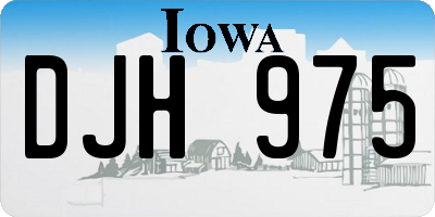 IA license plate DJH975