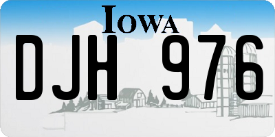 IA license plate DJH976