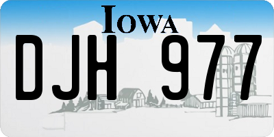IA license plate DJH977