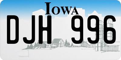 IA license plate DJH996