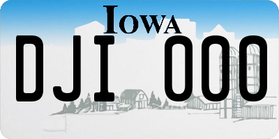 IA license plate DJI000