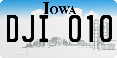 IA license plate DJI010