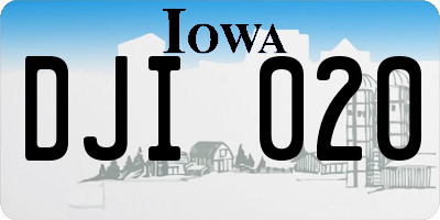 IA license plate DJI020