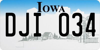 IA license plate DJI034
