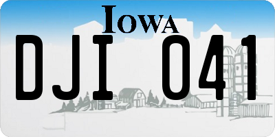 IA license plate DJI041
