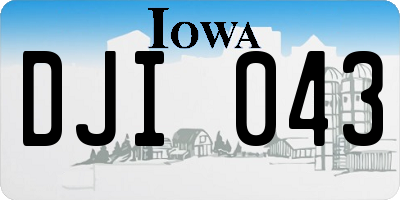 IA license plate DJI043