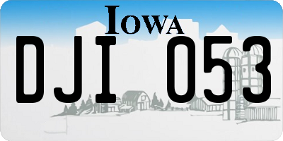 IA license plate DJI053