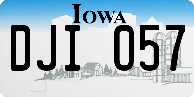 IA license plate DJI057