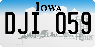 IA license plate DJI059