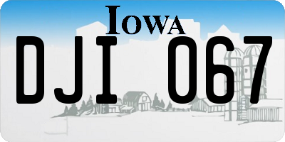 IA license plate DJI067