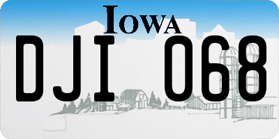 IA license plate DJI068