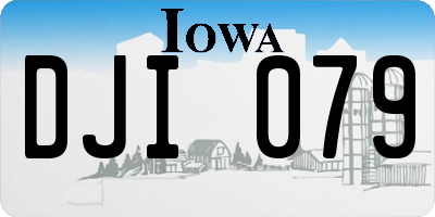 IA license plate DJI079