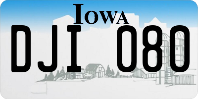IA license plate DJI080
