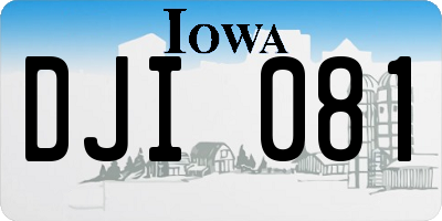 IA license plate DJI081