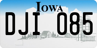 IA license plate DJI085