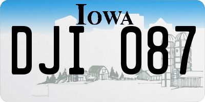 IA license plate DJI087
