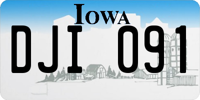 IA license plate DJI091