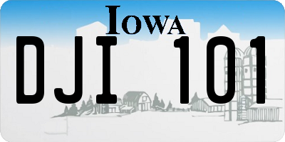 IA license plate DJI101