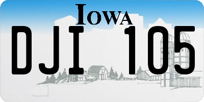 IA license plate DJI105