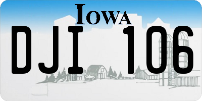 IA license plate DJI106