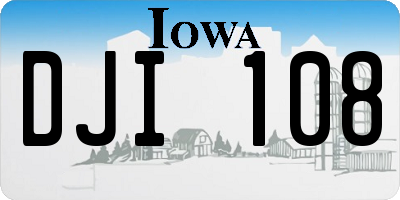 IA license plate DJI108
