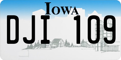 IA license plate DJI109