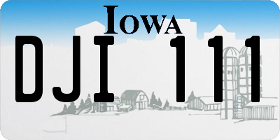 IA license plate DJI111