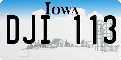 IA license plate DJI113